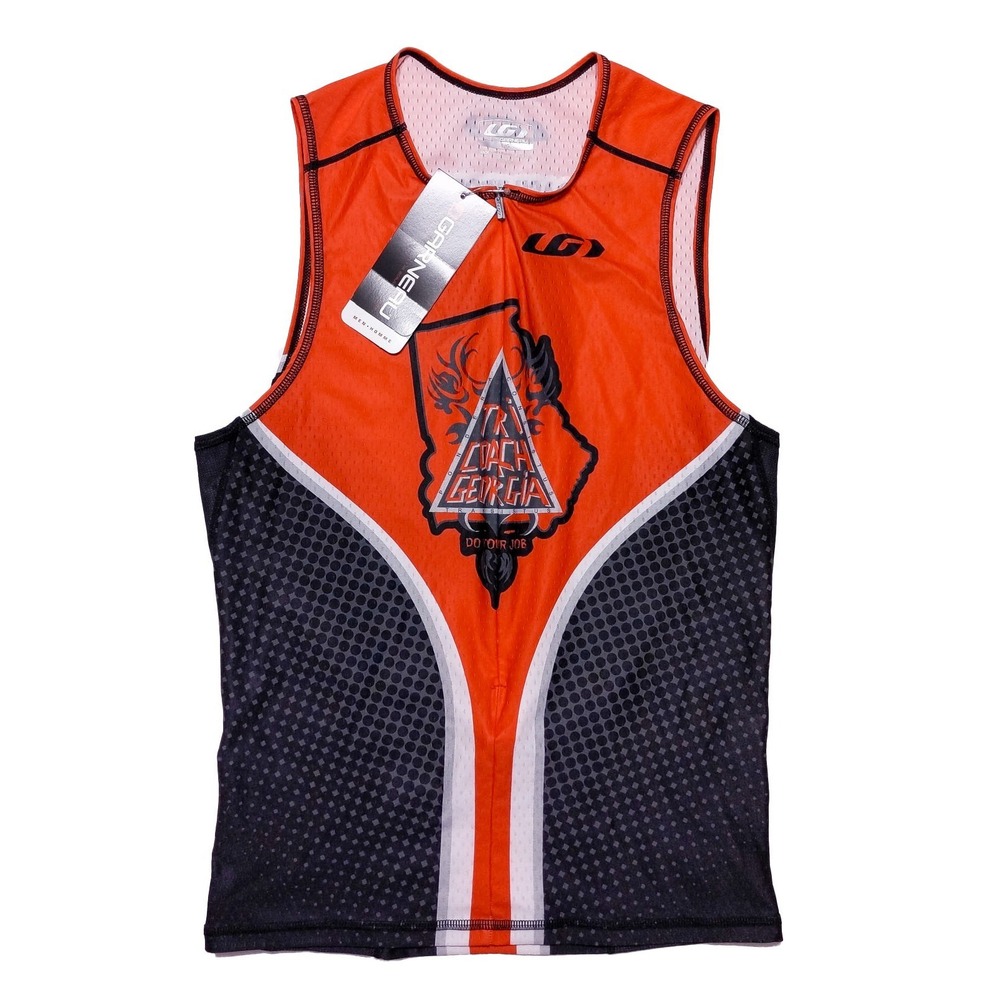 LOUIS GARNEAU Performance Delfino Racer Jersey Triathalon Georgia Men's‎ Large L